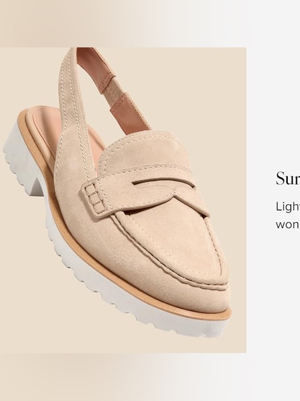 Cole Haan Geneva Lug Sole
Sling Back Loafer Sz 8B Womens